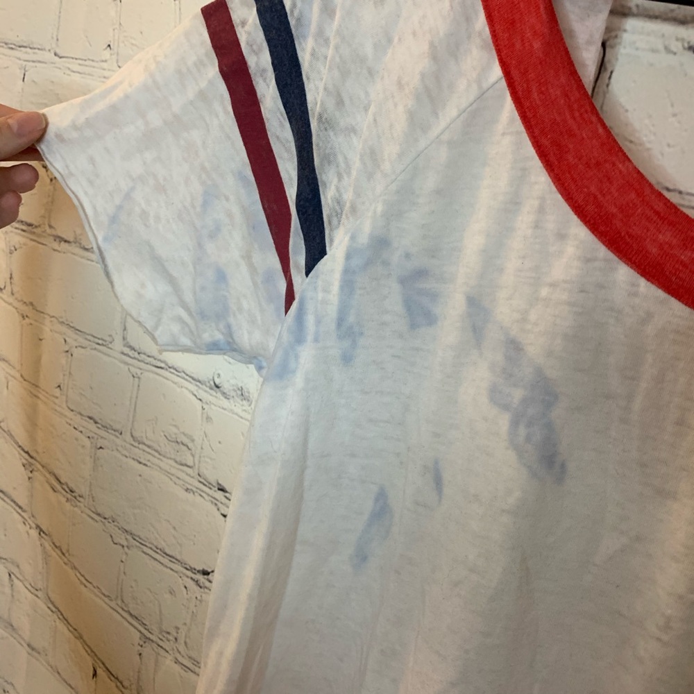 Revolve Chaser England Patch Graphic Shirt White Size Medium *Flawed* NWT - Picture 6 of 7